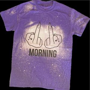 Bleached screen printed t-shirts